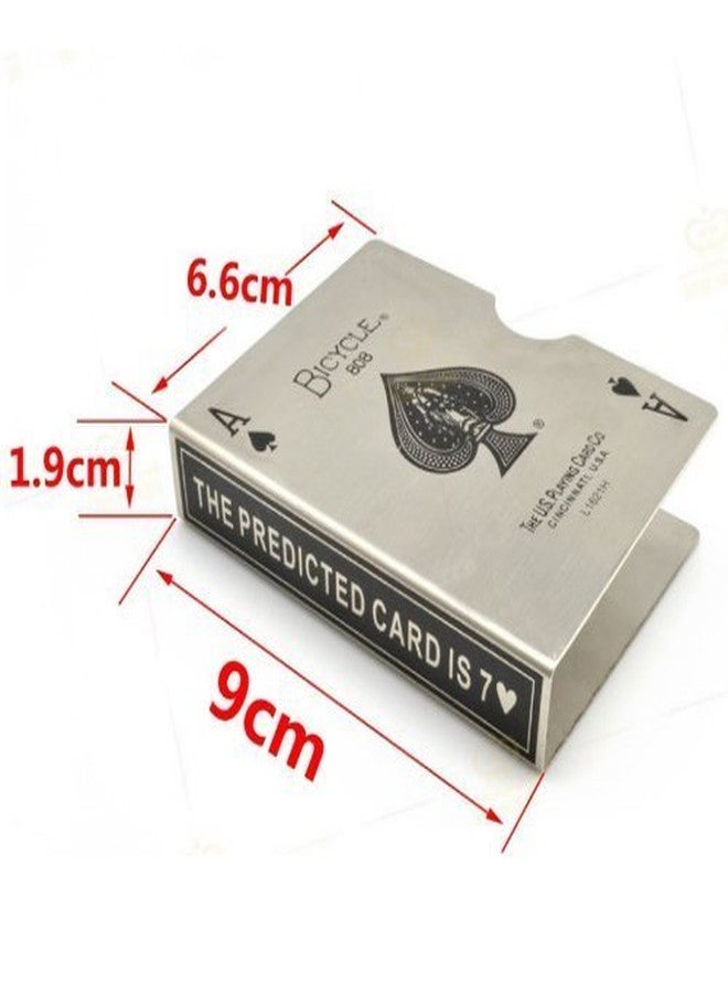 Bicycle Stainless Steel (Silver) Card Clip for Deck Guard Protection Holder - Image 4